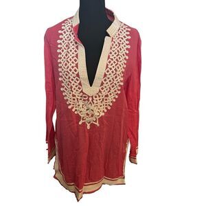 Sharon Gill tunic top size XL (runs small) Salmon color